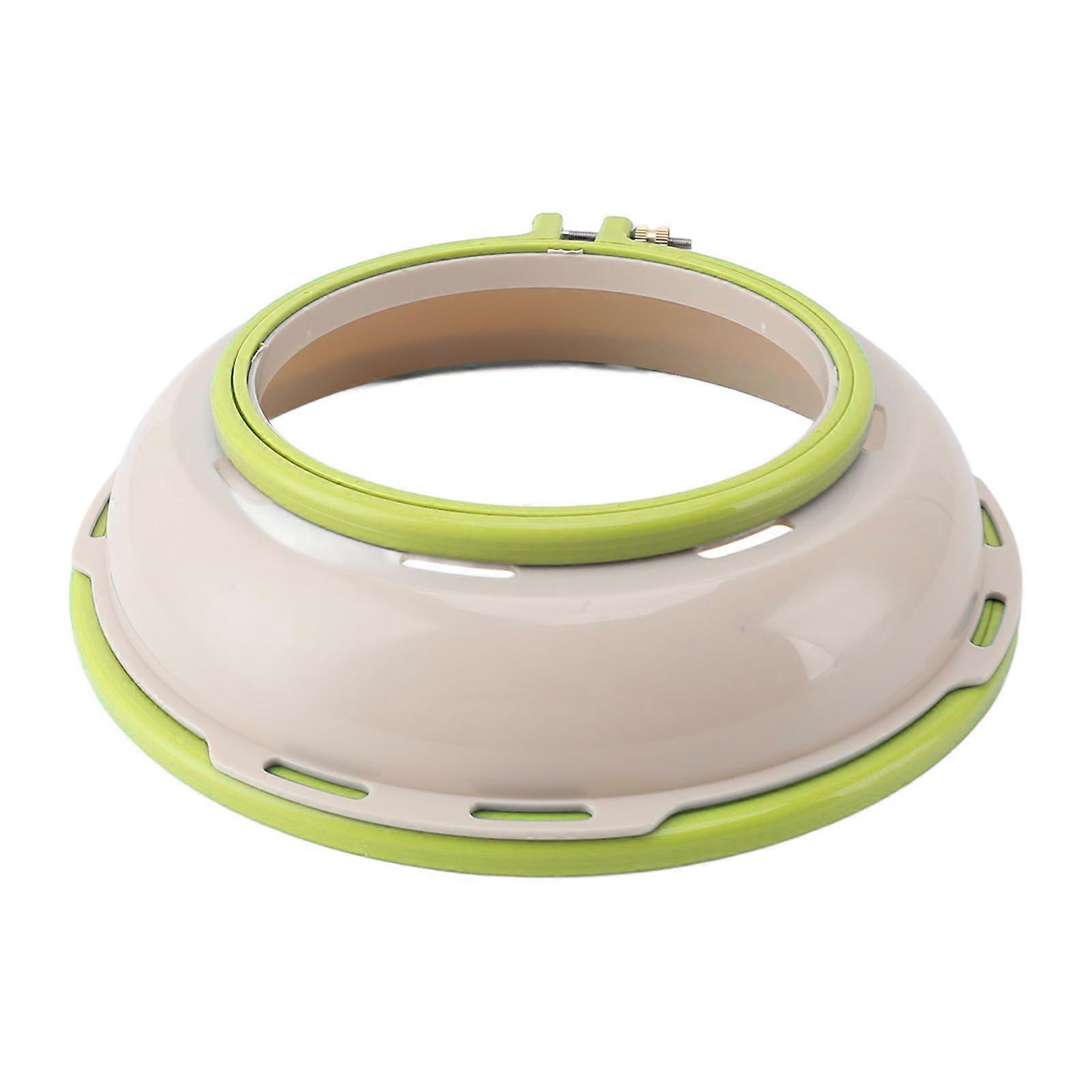 Embroidery Stand Hoop 16.5cm 25cm Double Sided Punch Needle Stand Hoop Frame for Cross Stitch Quilting Green