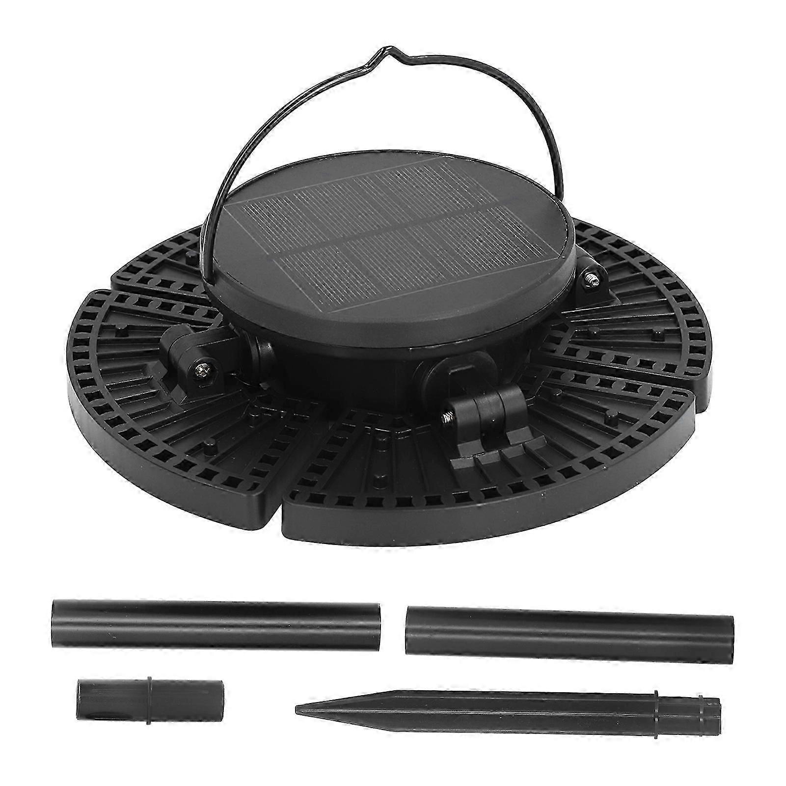 Solar Shed Light 2 in 1 Wall Mounted Ground Insert Round Shape ABS Exterior Front Porch Security Lamp for Garage Yard