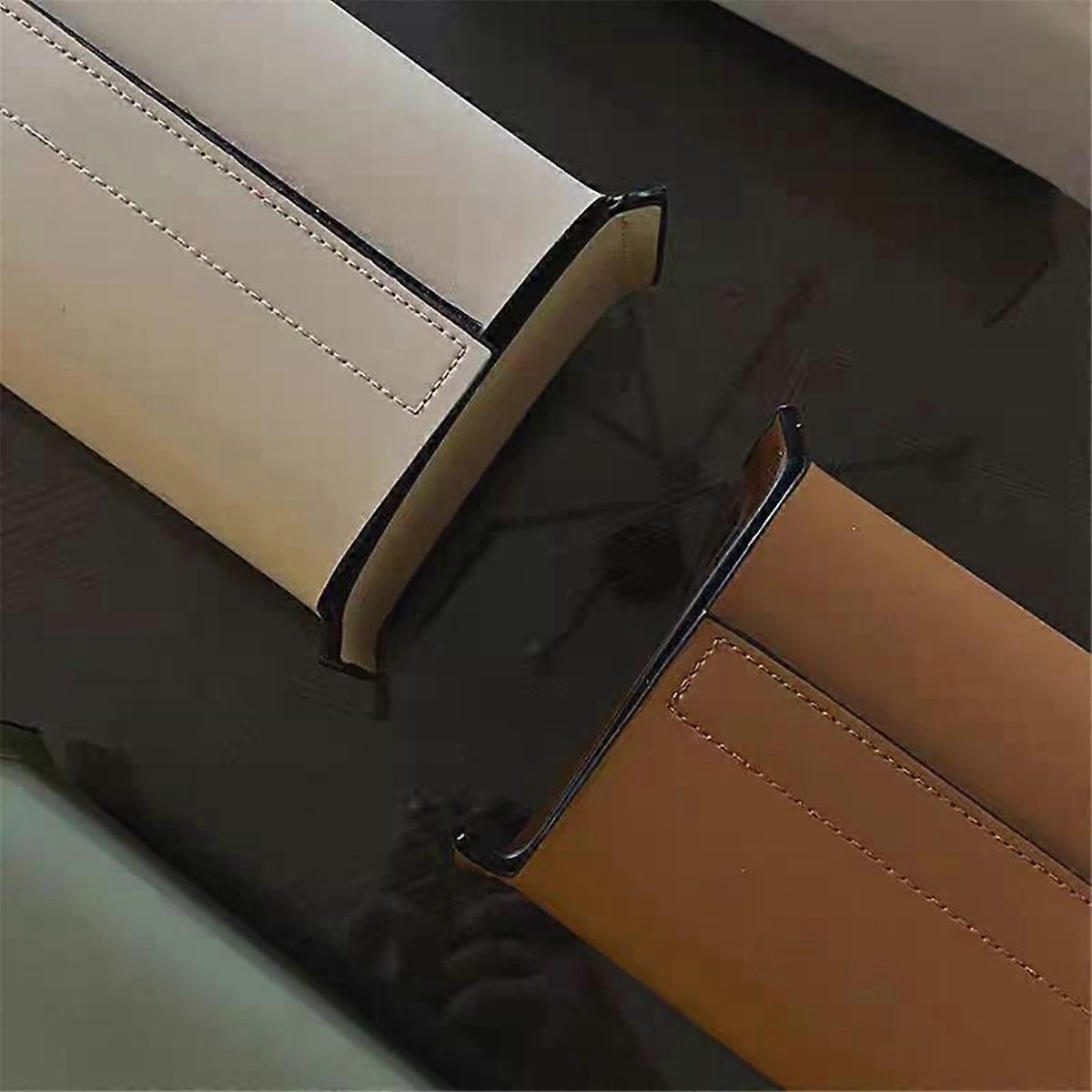 Synthetic leather Tissue Box for Living Room Decoration Milk Tea