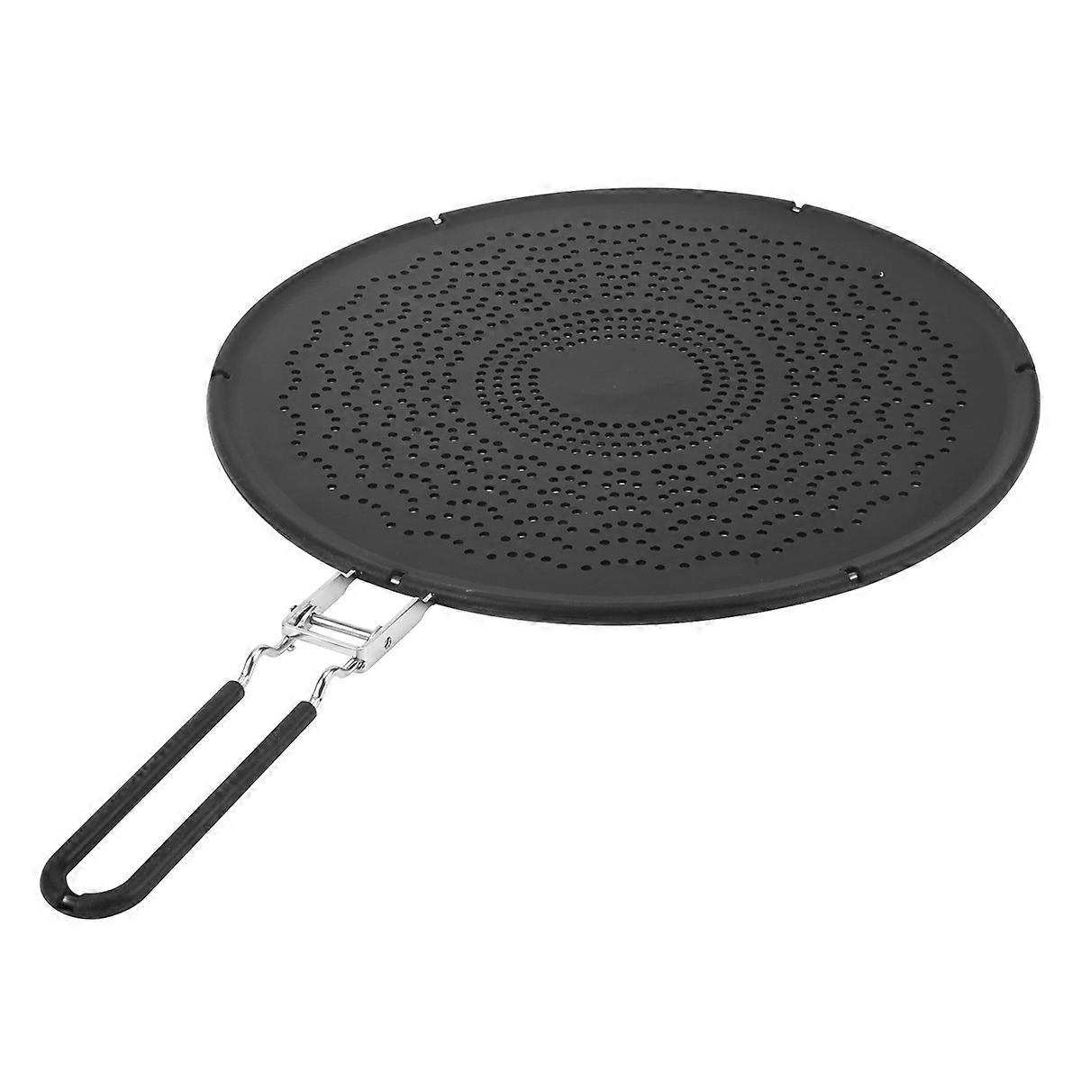 13 Inch Silicone Splatter Screen -Pan Cover with Folding Handle,Black