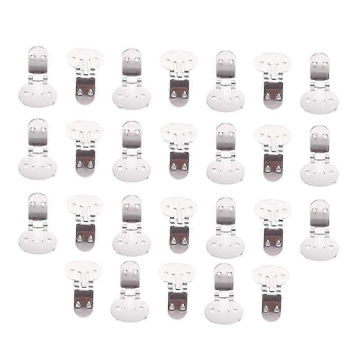 26 Stück große blanke Eisen Metall Schuhclips für DIY Bastelprojekte - flaches Design