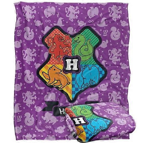Harry Potter Chibi Hogwarts Crest Blanket