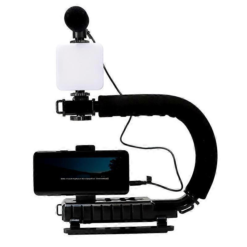Supporto con maniglia a forma di U con luce di riempimento tascabile e microfono con cancellazione del rumore Kit di streaming live all-in-one AY-49U