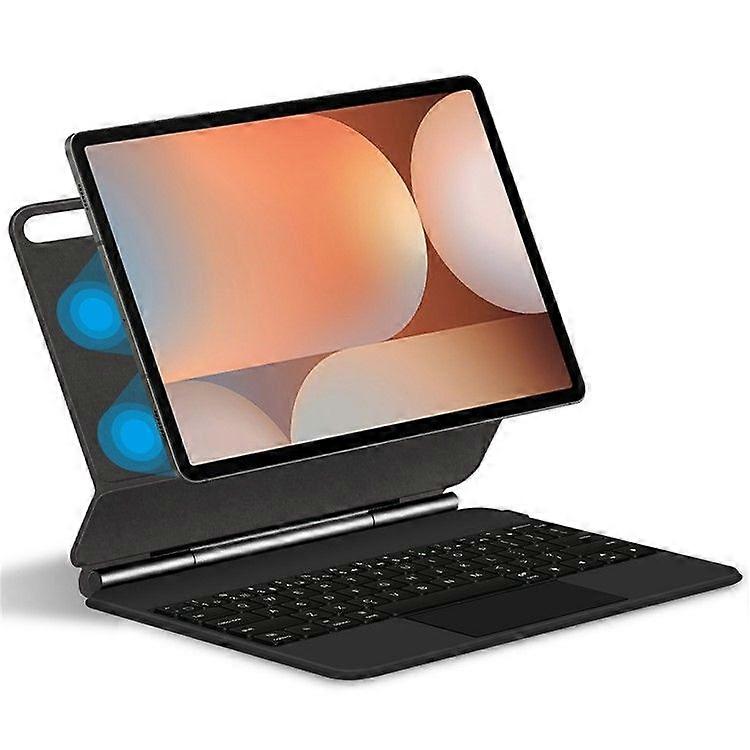 Magnetic Floating Bluetooth Keyboard For Samsung Galaxy Tab S10+(Plus)/ S9+(Plus)/ S9 FE+(Plus)/ S8+/ S7 FE with Leather Cover