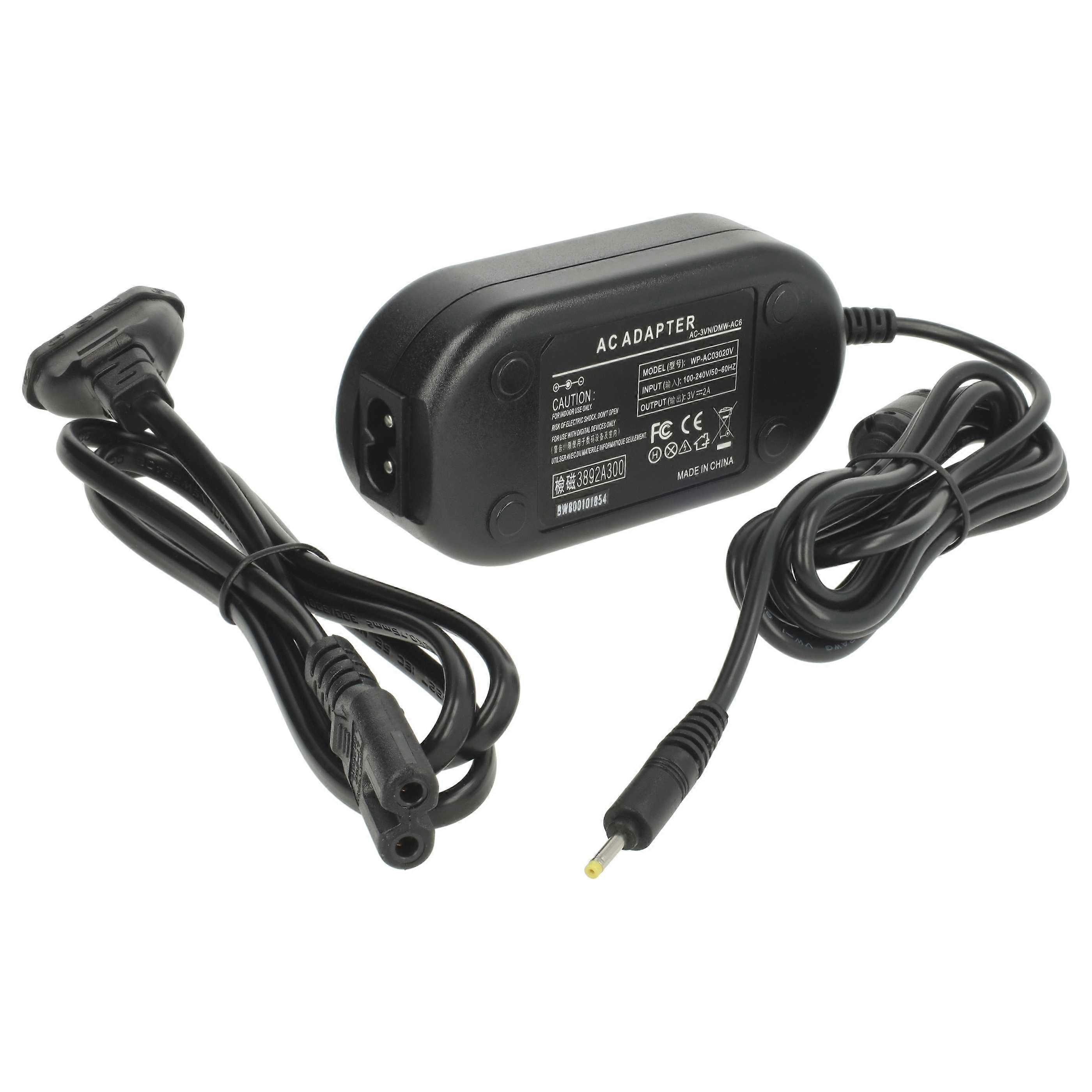 vhbw voeding compatibel met Fujifilm FinePix A607, A610, A605, A700, A345, A405, A350, A403, A370, A400, A500, A600, A360 camera, digitale camera, 2m