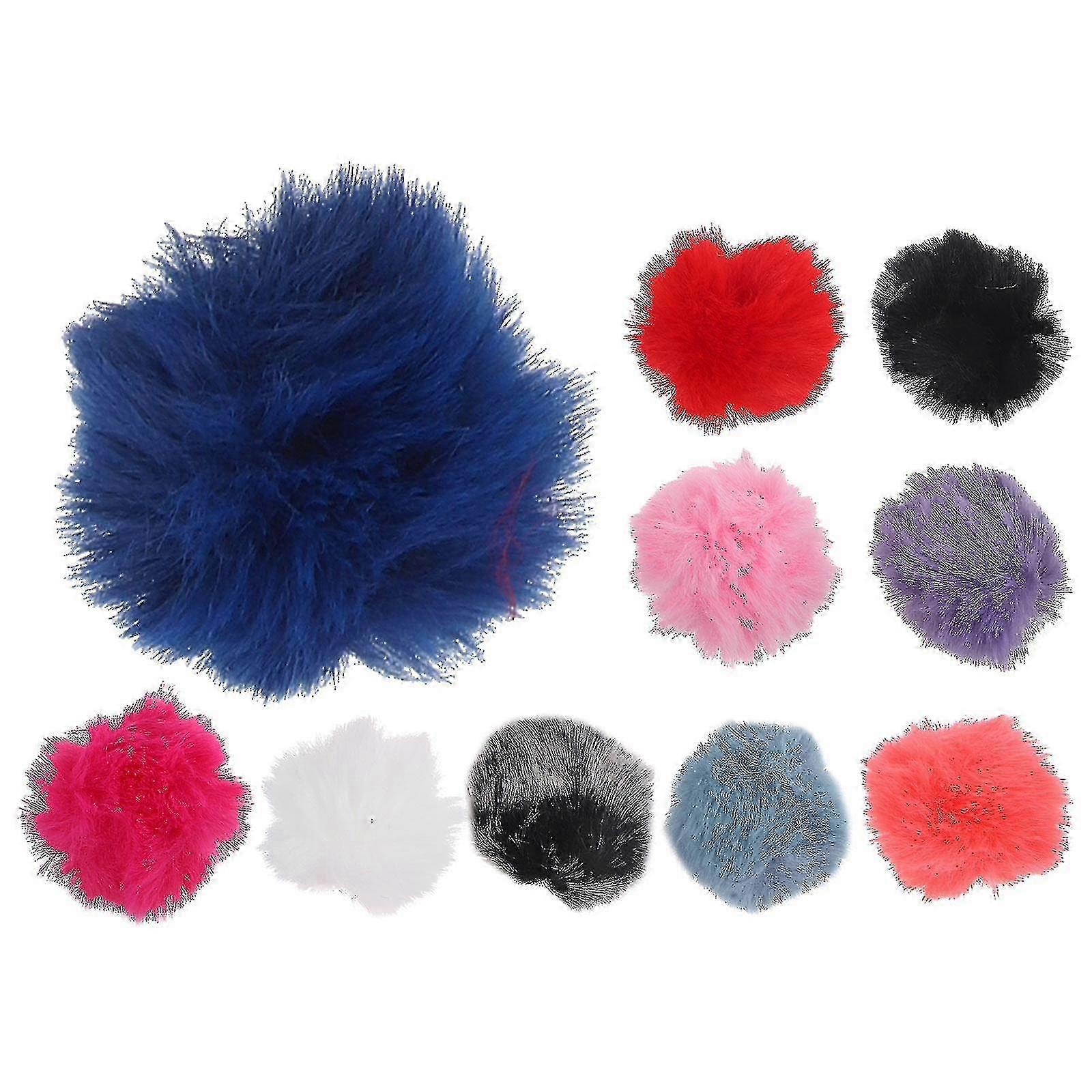 10 pcs Lapel Microphone Wind Muff Furry Microphone Windscreen Mic Wind Screen Edition 0621