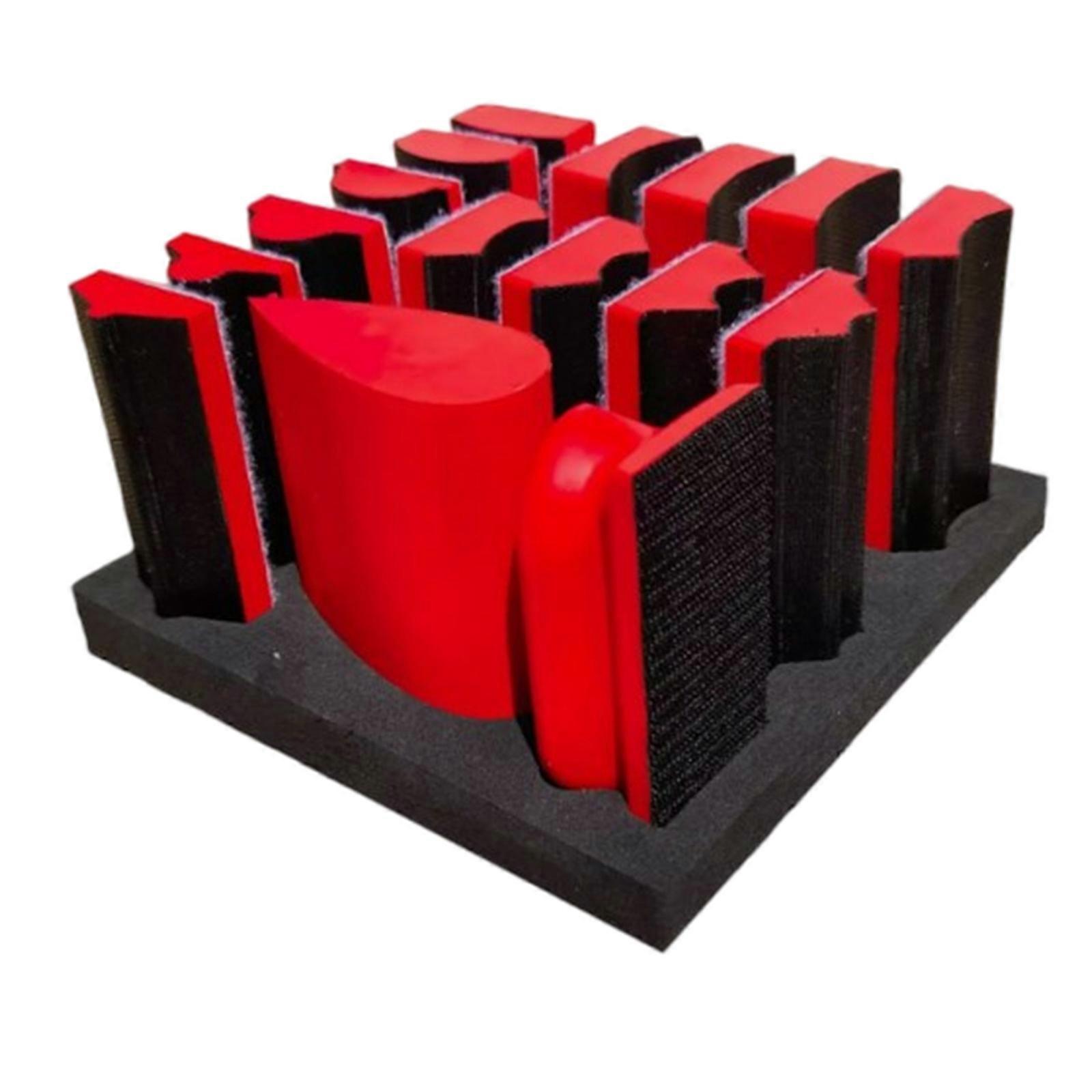 Hand Sanding Block Set Interchangeable Assorted Contoured Profile Sanding Pad Kits Abrasive Sanding Chassis for Sand Wood