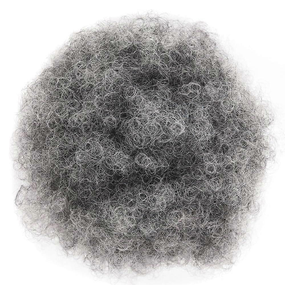 Women Bun Scrunchies Afro Puff Drawstring Ponytail Hairpieces Kinky Curly Synthetic Hair Extensions 10 Inch Brown