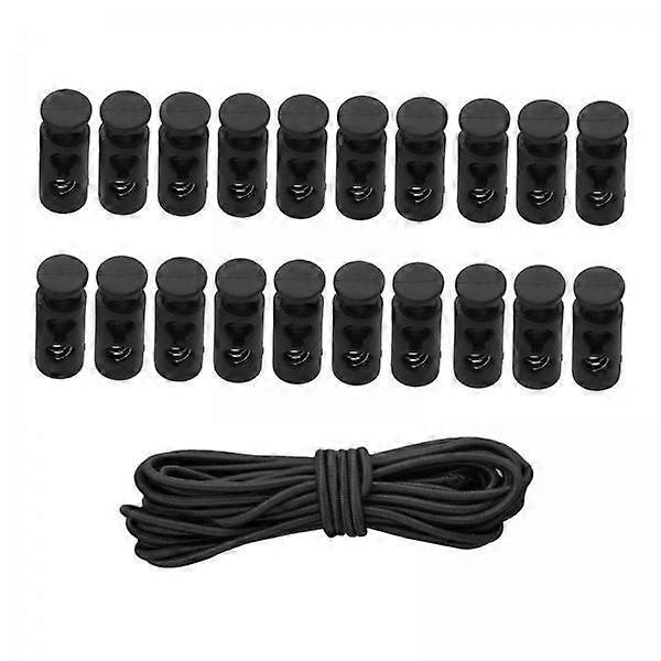 4x Harilla 20 Cord Locks Spring Toggle Stopper + 3.28 Yards Length 2.5mm Cord