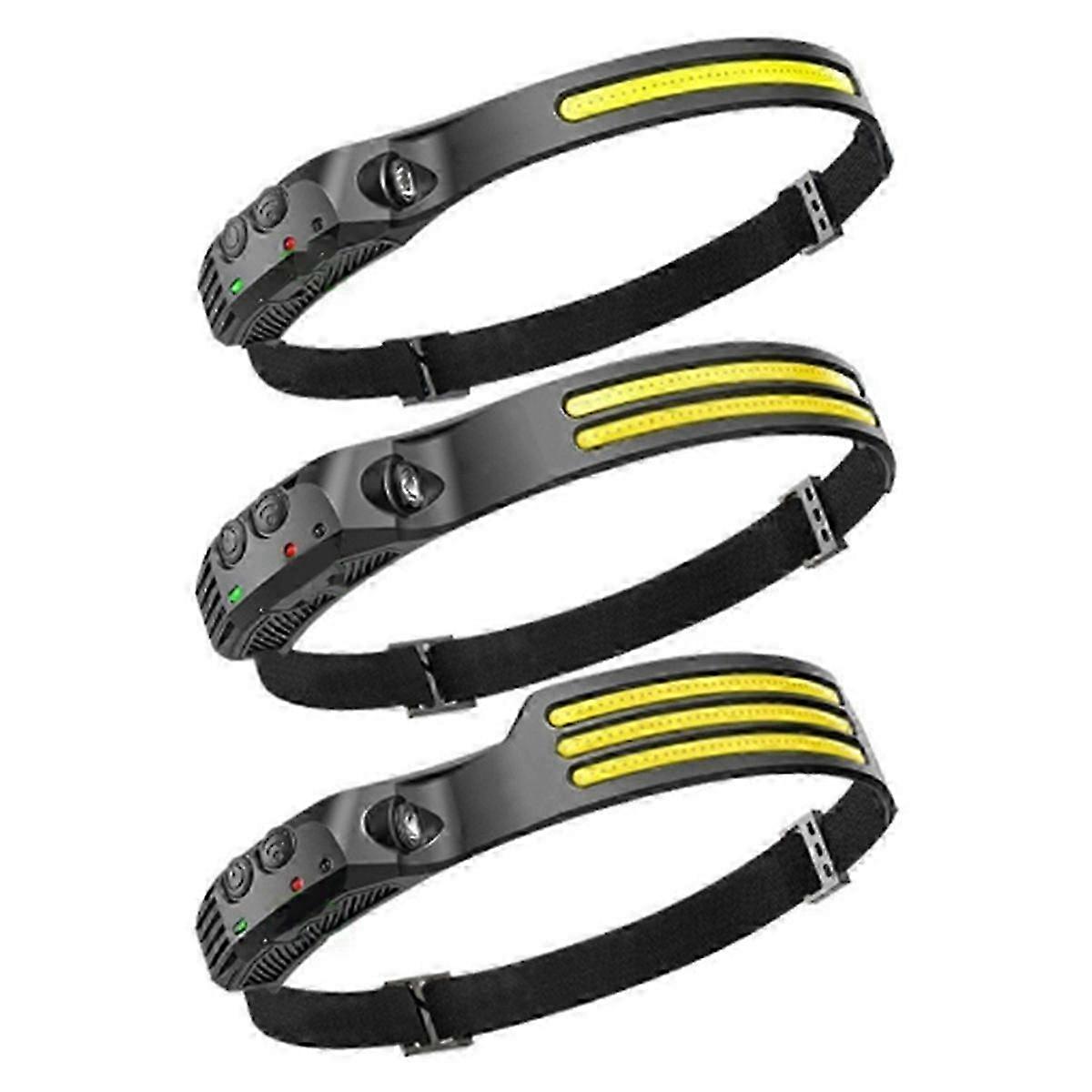3PCS Silicone Headlamp Portable -Mounted Work Lamp