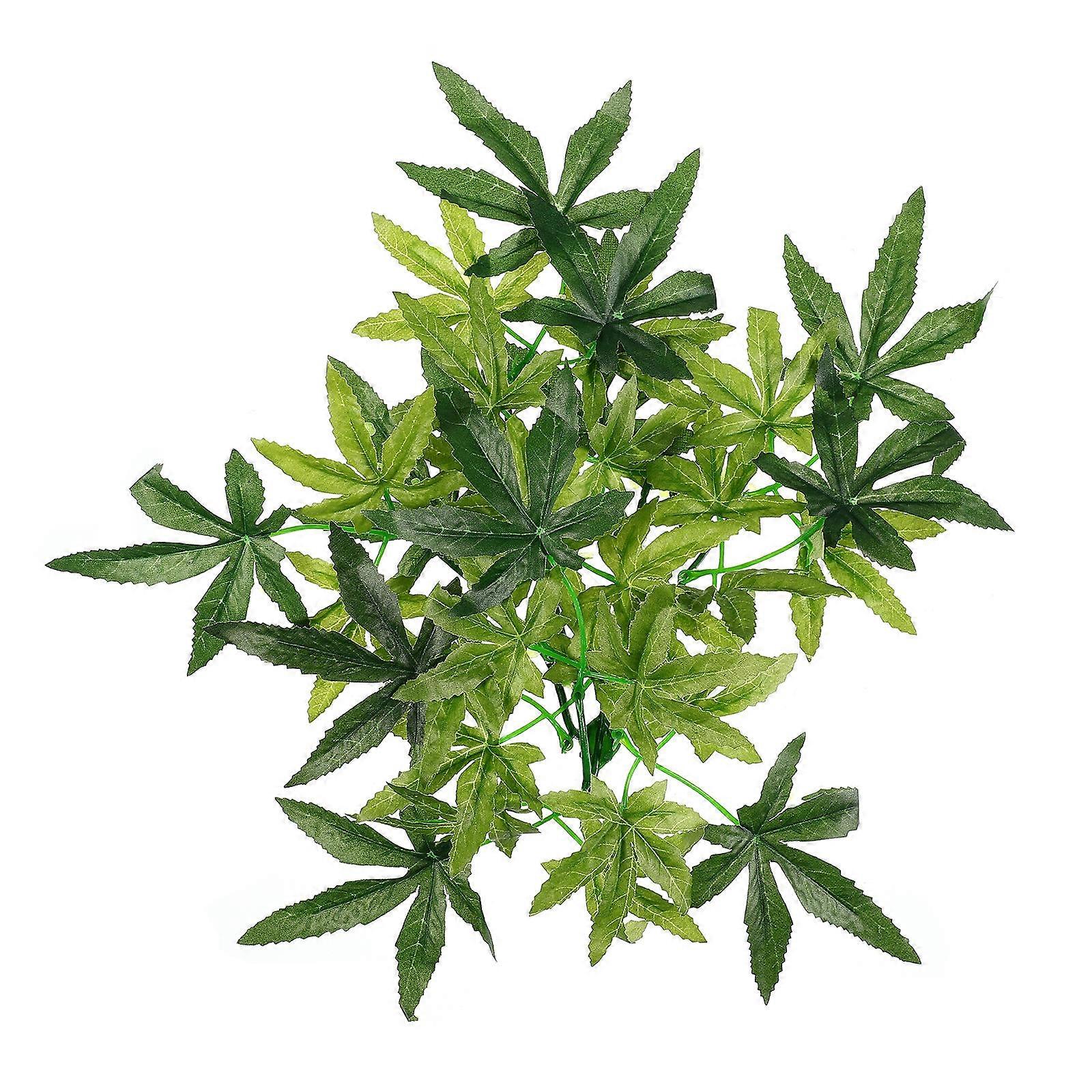 Terrarium Decor Items, Safe and Sturdy Plastic Plants for Aquatic and Reptile Environments