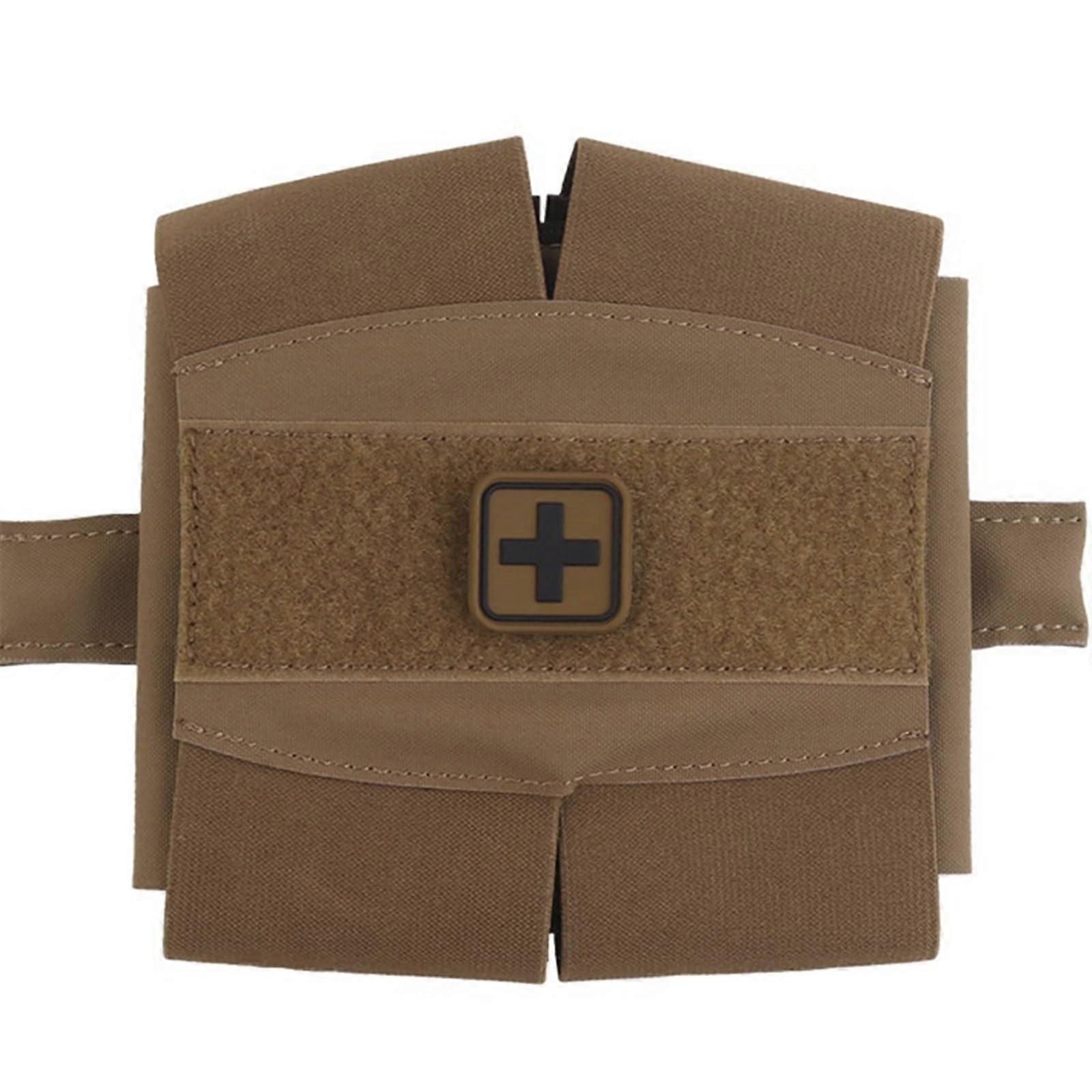 Tactical Micro Trauma IFAK Medical Kit Pouch Tourniquet EDC Bag for MOLLE Airsoft Belt - Tan Color