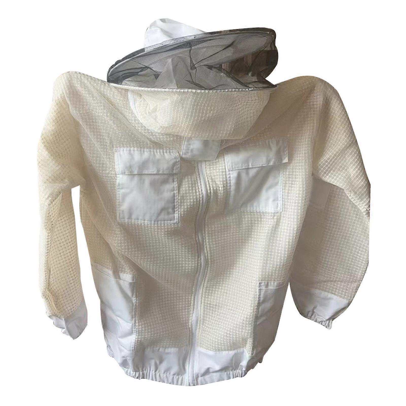 Beekeeping Jacket with Face Protector Cap Protective Men Women Portable