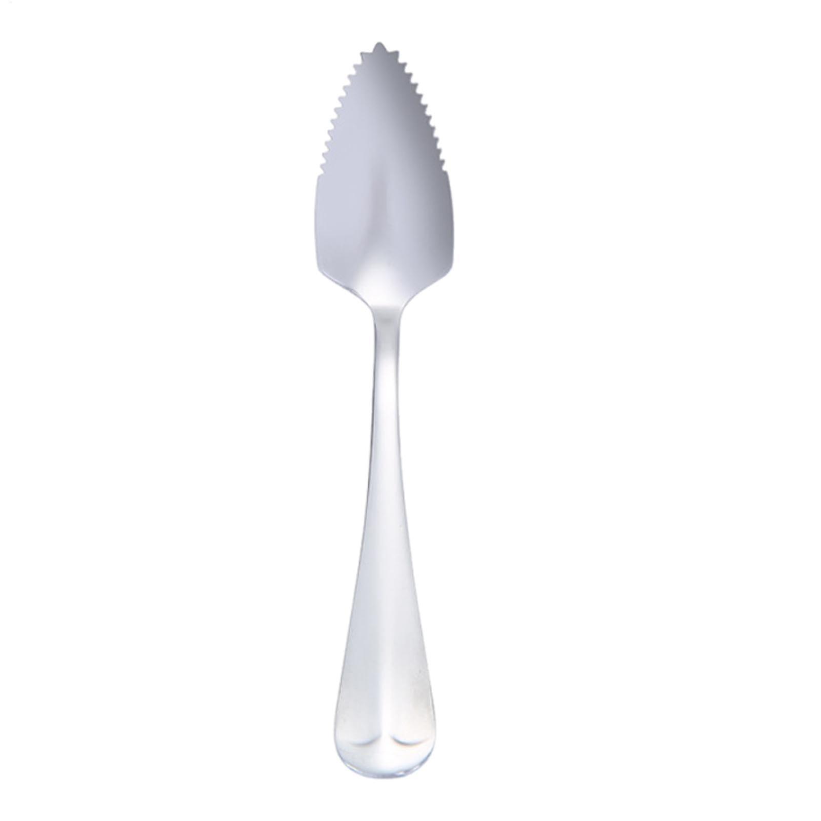 Grapefruit spoon made of stainless steel – Serrated spoon for citrus fruits, kitchen tool for kiwi, dessert, grapefruit, durable silverware