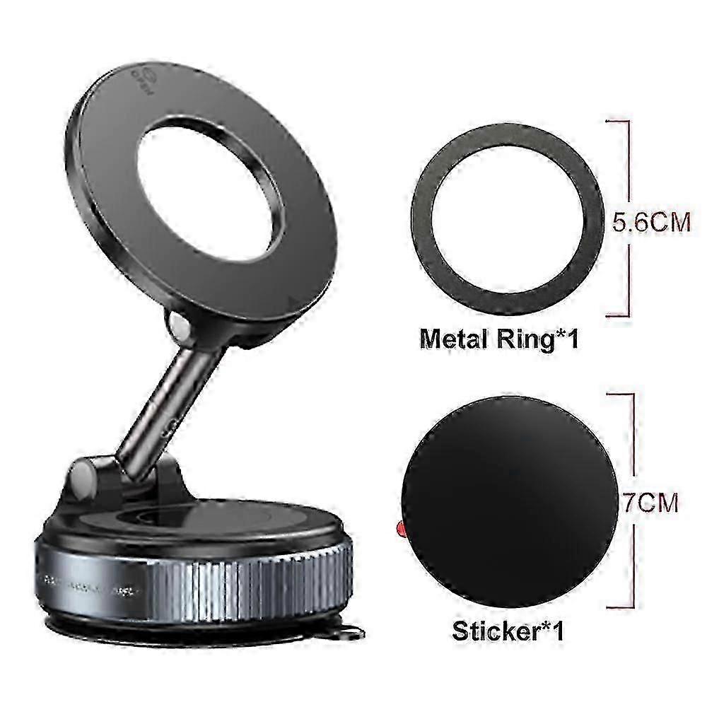 Vacuum Magnetic Suction Cup Phone Holder For Magsafe Car Phone Holder 360 Rotatable Foldable Kitchen Lazy Phone Bracket For Iphone Android Smartphone
