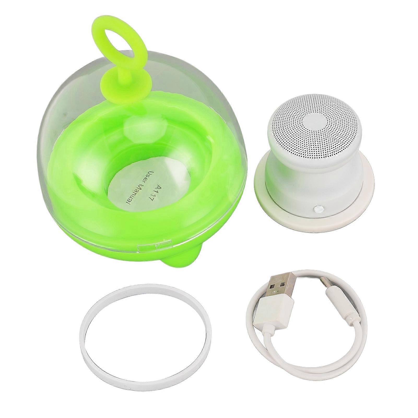 White Mini Portable Speaker - Magnetic Base, Powerful Sound, Waterproof for Camping