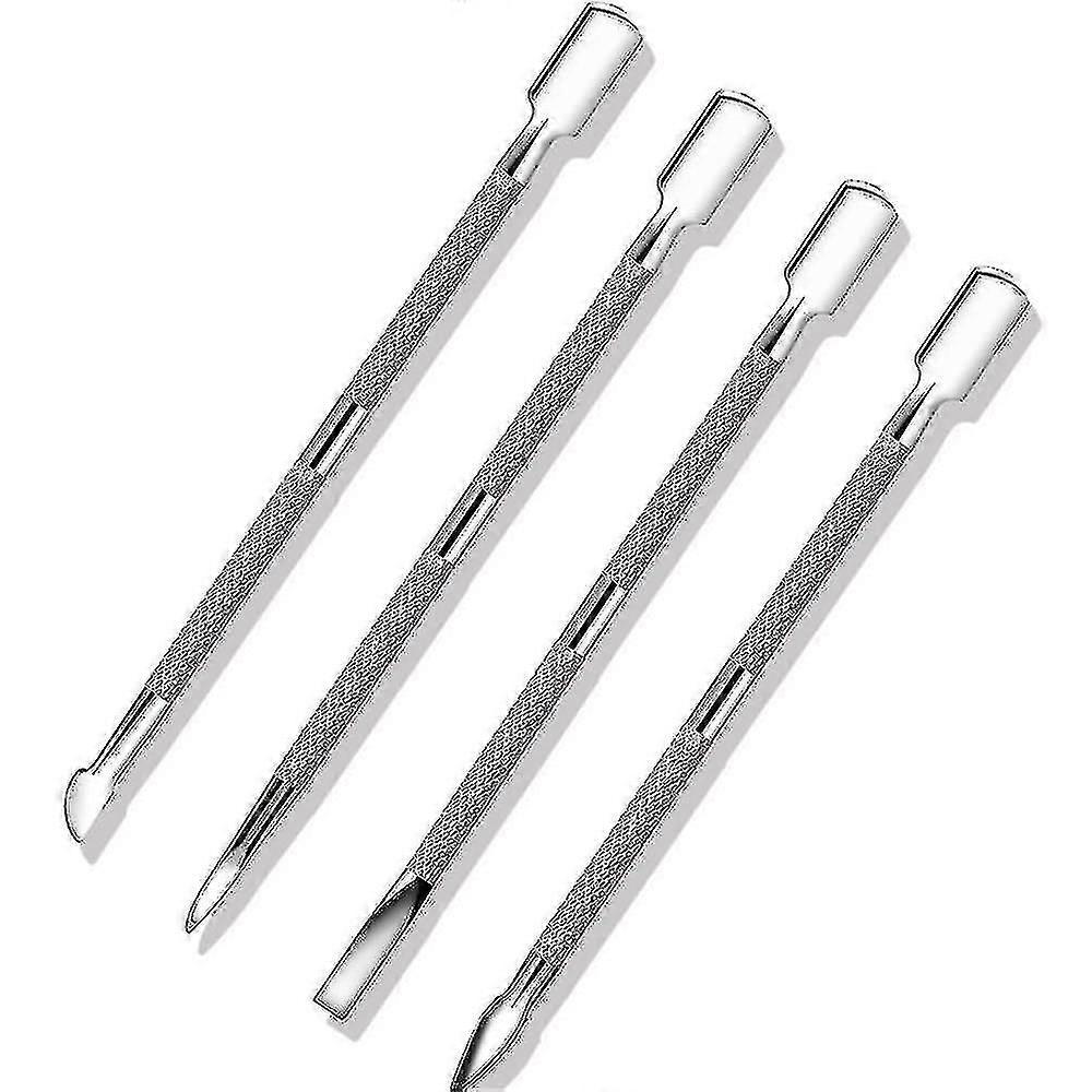 プロフェッショナル両面ステンレス鋼ネイルキューティクルリムーバープッシャーデッドスキンプッシュマニキュアペディキュアケアツール - J