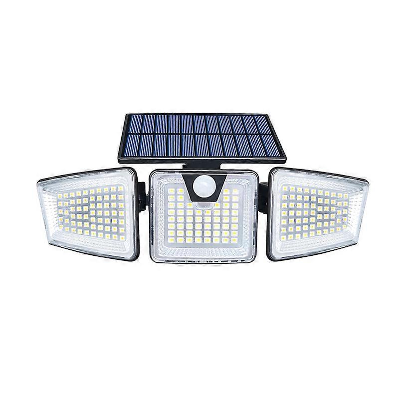 Solar Super Bright LED Sensor Wall Light Outdoor Patio Triple Wall Light IP65 Waterproof Adjustable Angle Three Side Lighting
