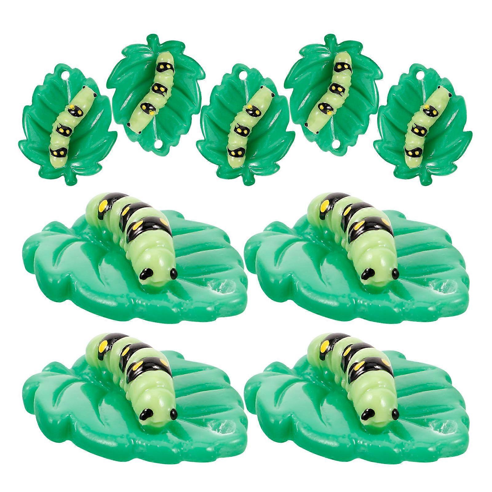 Breloques en résine de chenille adaptées à divers modèles de bijoux, accrocheuses