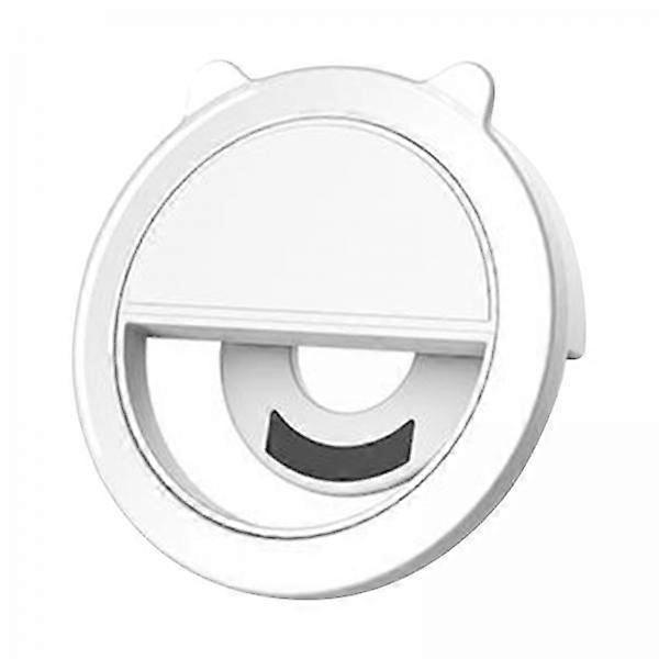 Compact Selfie Light Attachment for Smartphones - White