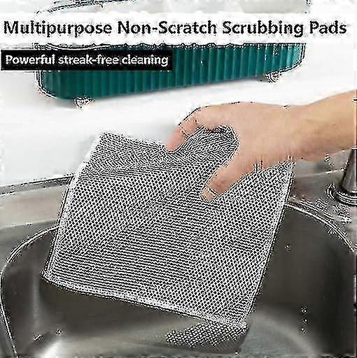 Multifunctional Non-scratch Wire Dishcloths for Kitchen Cleaning, Ideal Wire Dishwashing Rags for Both Wet and Dry Use, Perfect Dish Towels