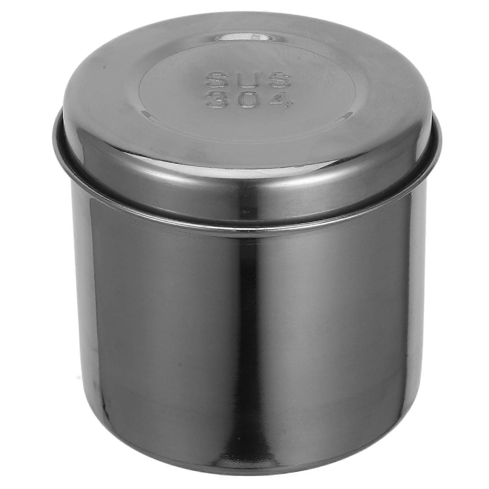 Dressing Jar Stainless Steel Silver Storage Jar with Durability