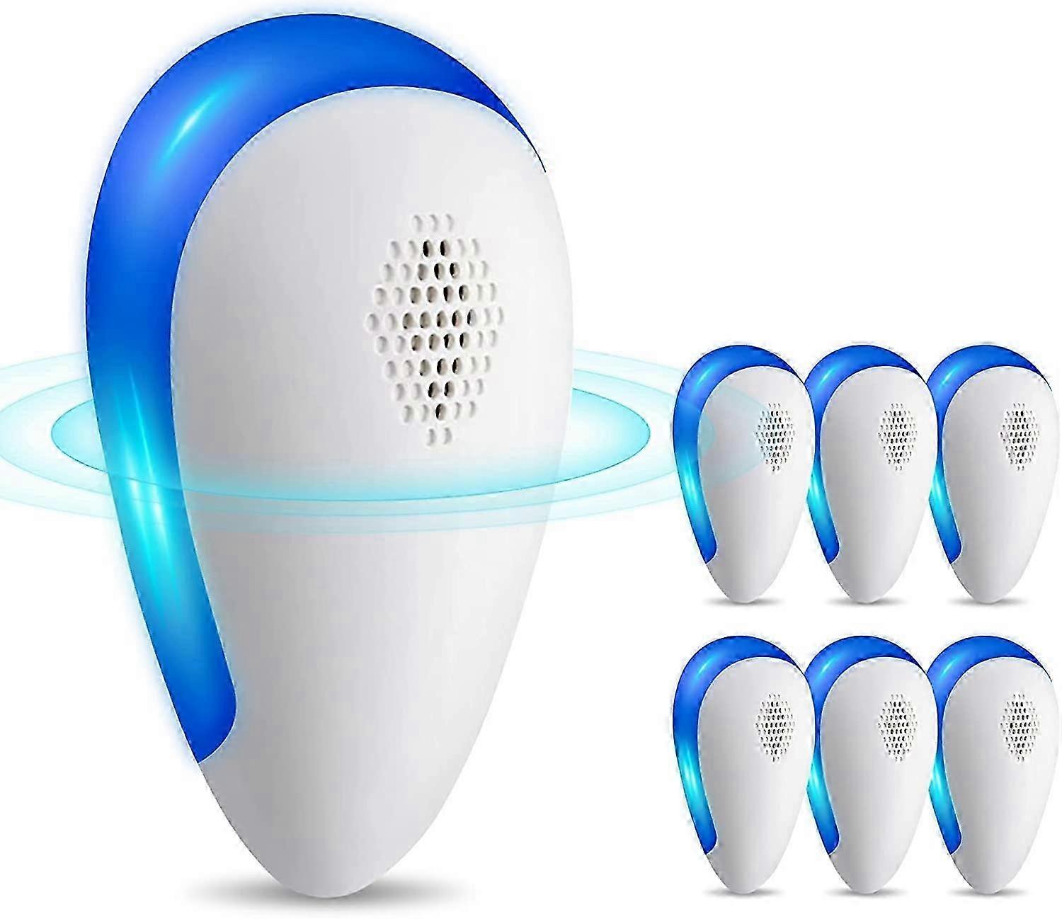 UPGRADED 6-Pack Ultrasonic Pest Repeller for Mosquito, Mice, Roach, Spider - Indoor Plug In