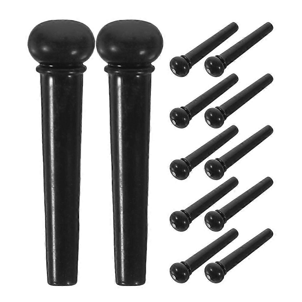 12pcs Acoustic Guitar Bridge Pins Replacement Durable Pegs for Folk Guitar Easy Installation Snug Fit Prevents String Slippage Essential Accessories