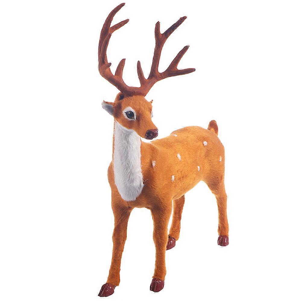 Reindeer Ornament Christmas Deer Ornament Tabletop Adornment Christmas Party 40x40cm Decoration 1Set