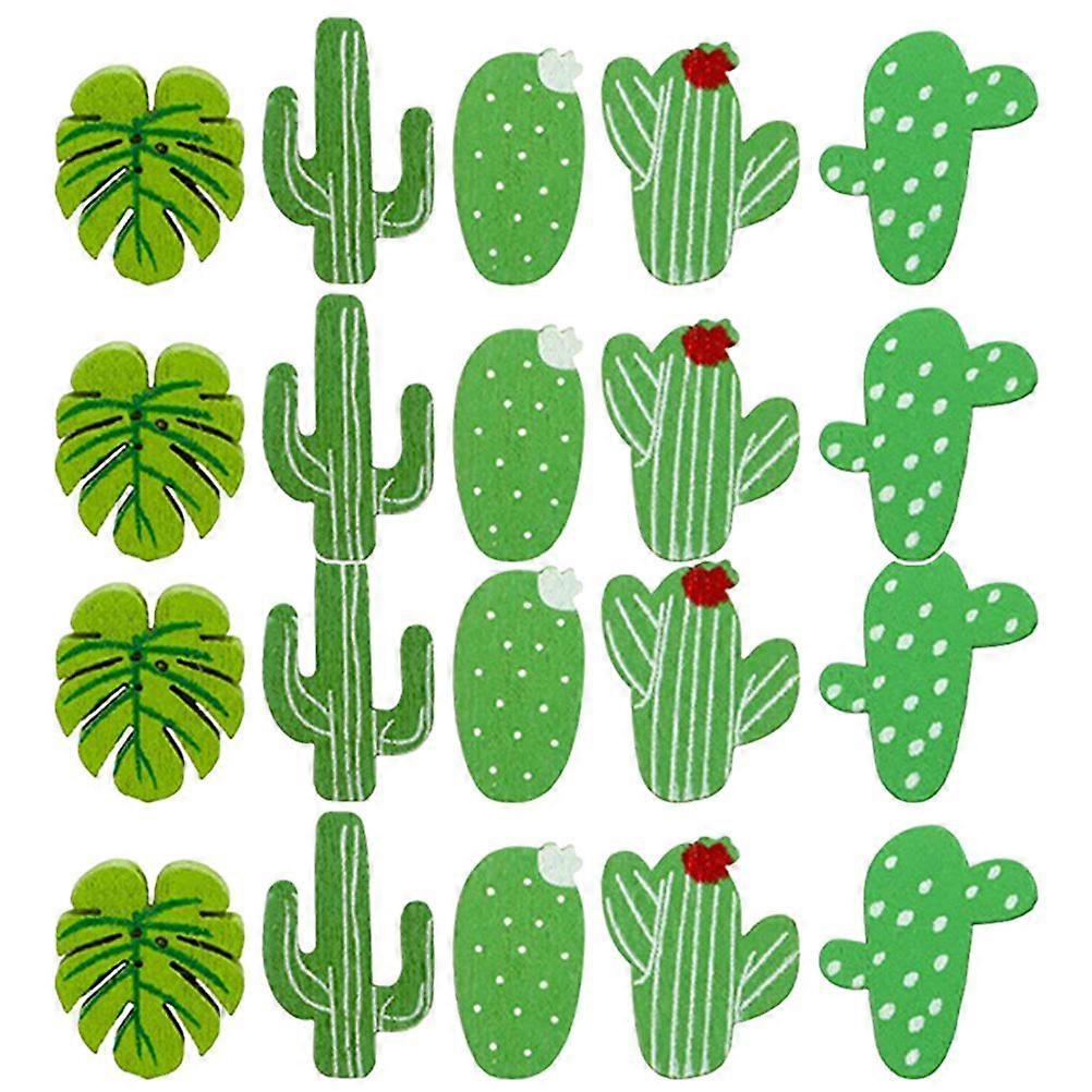 20pcs Cactus Push Pins Decorative Thumbtacks Cork Board Bulletin Board Pins(Random style)