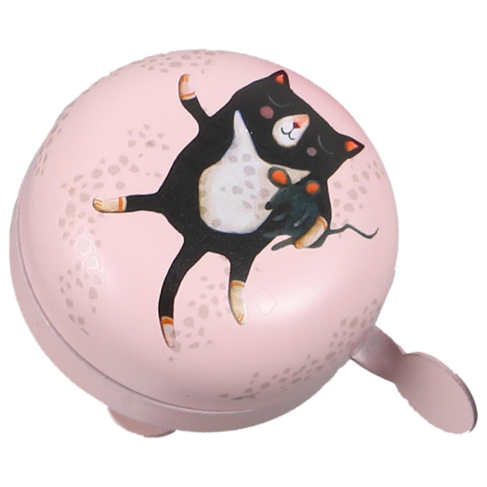 Small Round Bike Bell for Kids with Kitten Print, Durable Design, Easy Installation, Compatible with Bikes, Scooters and Tricycles