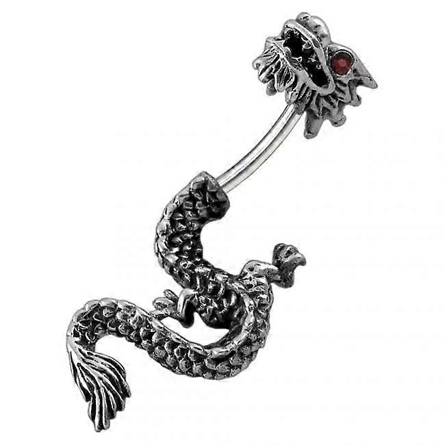 Red Eye Dragon Spinal Belly Ring