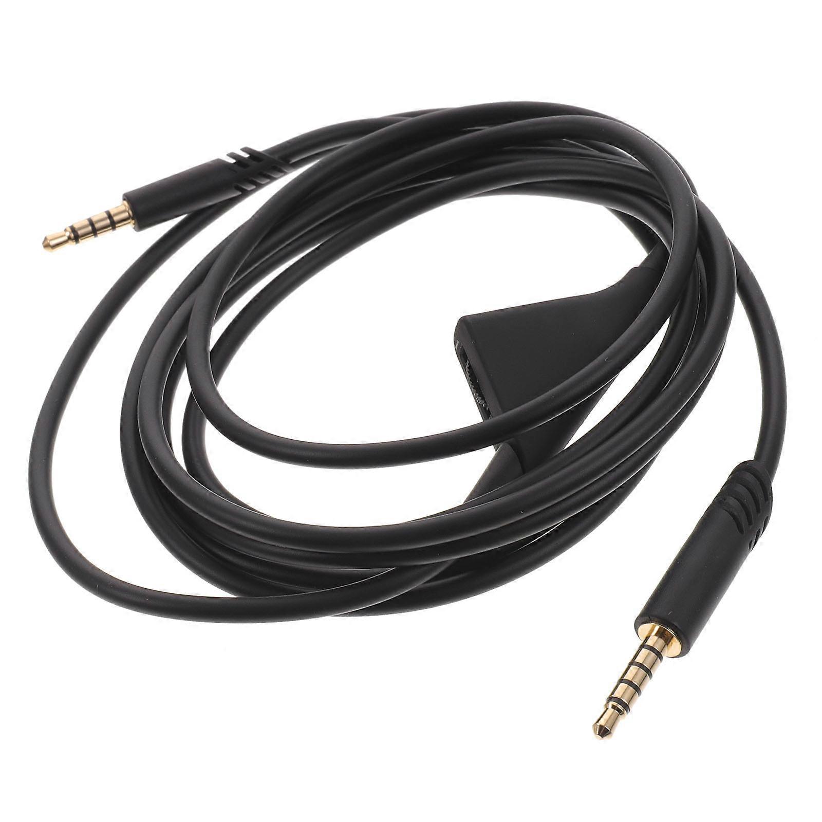 Earphone Cable for Audio Users Needing Separate Mic/Headset Inputs 200cm Black 1Set