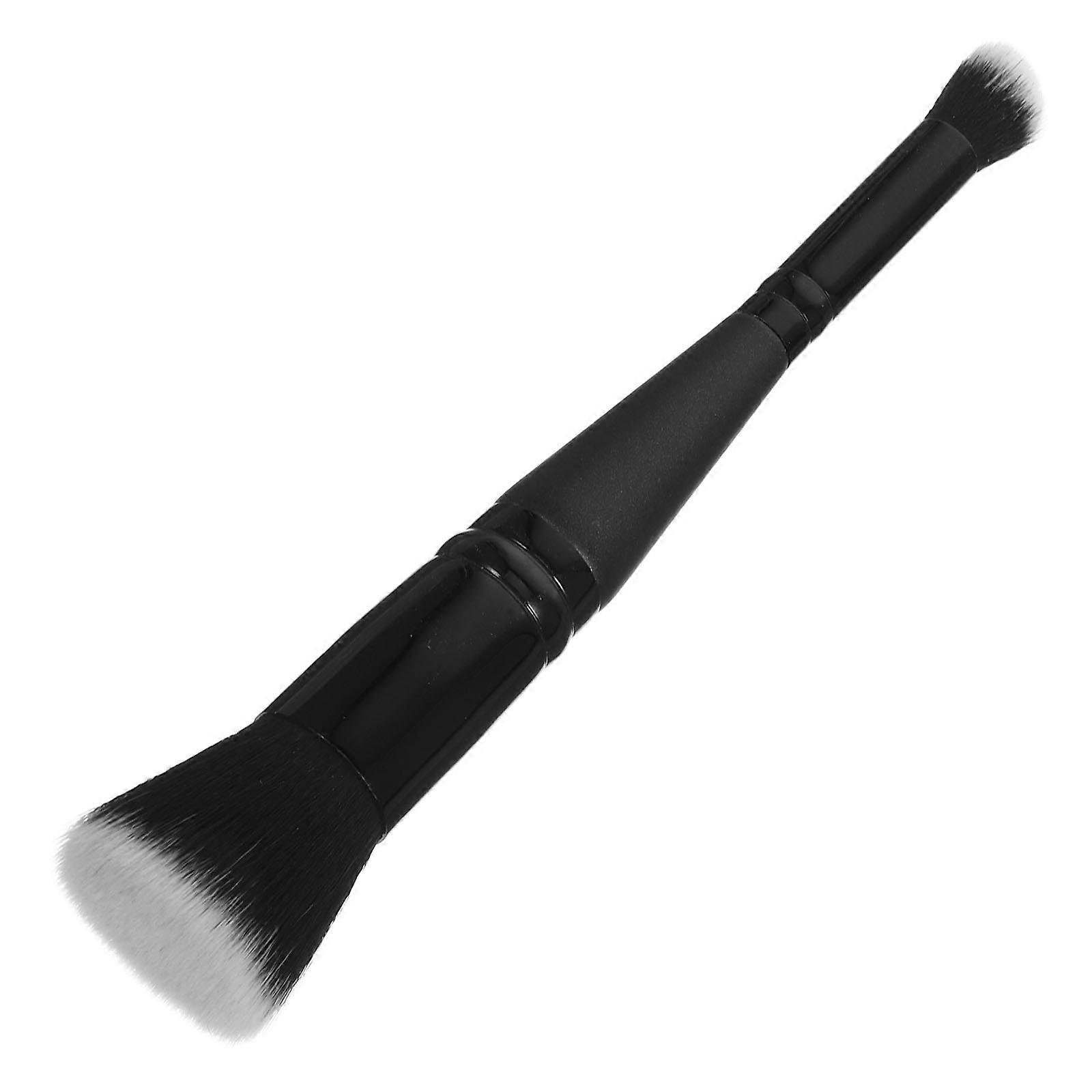 Foundation Applicator Brush For Face Makeup Application Black Wood Concealer Application Double-Ended Design 1Pcs