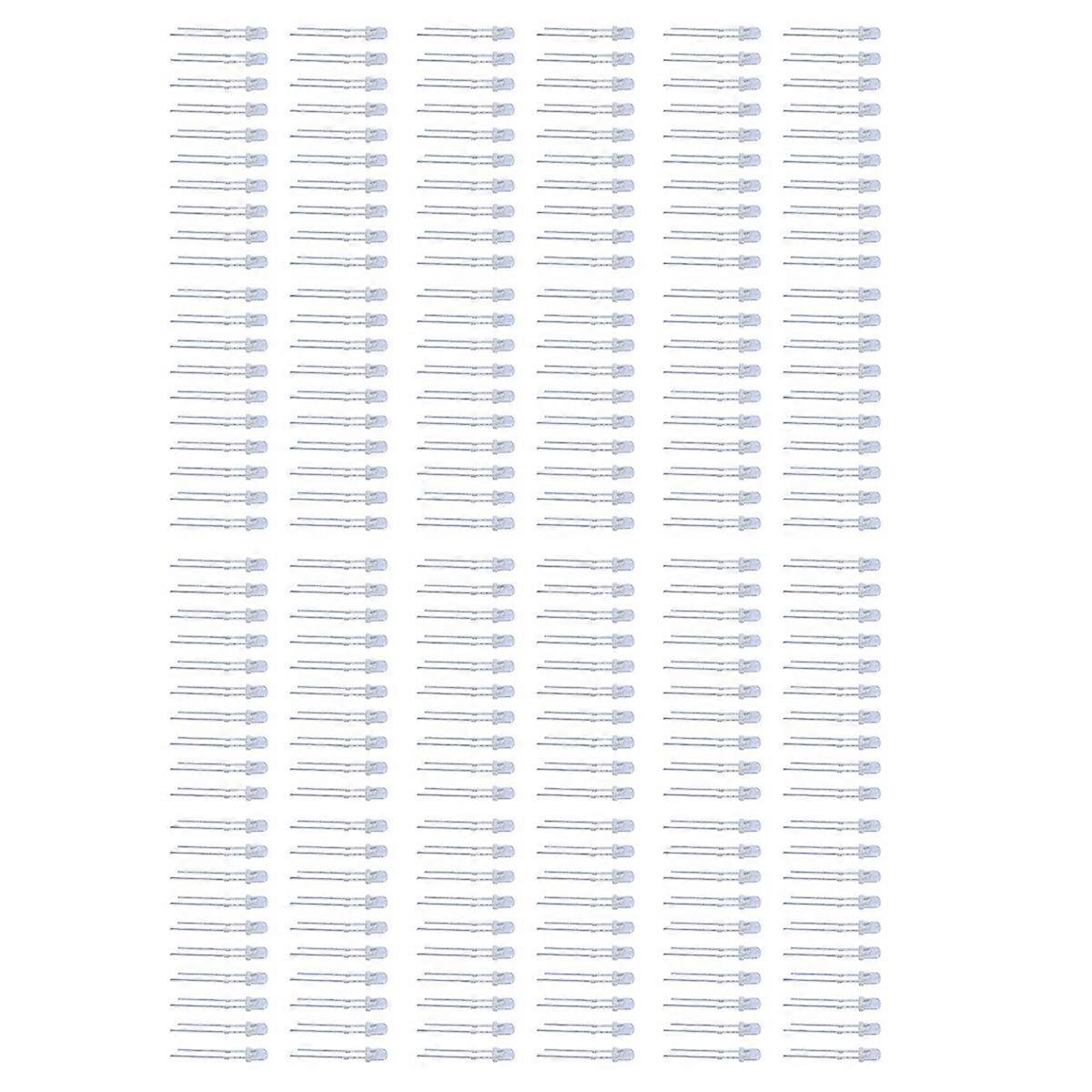 40 Pieces 3mm White LED Lamp Light Emitting Diode DC 2.5V-3V
