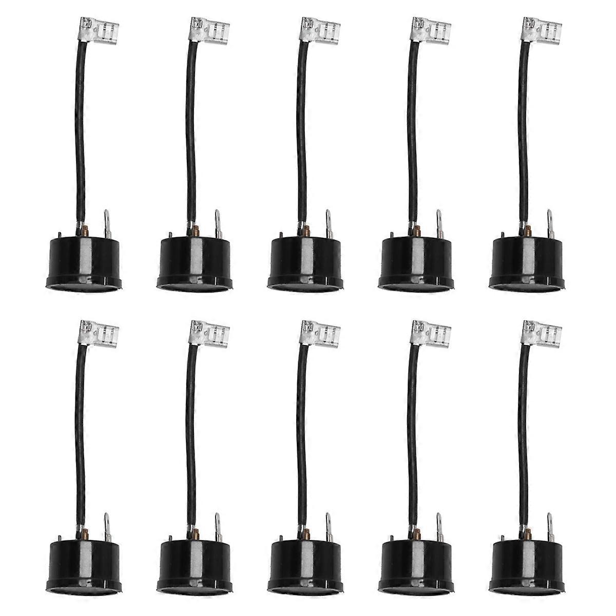 10X Plastic Compressor Thermal Overload Protector for 1HP Air Conditioner with Wire Black