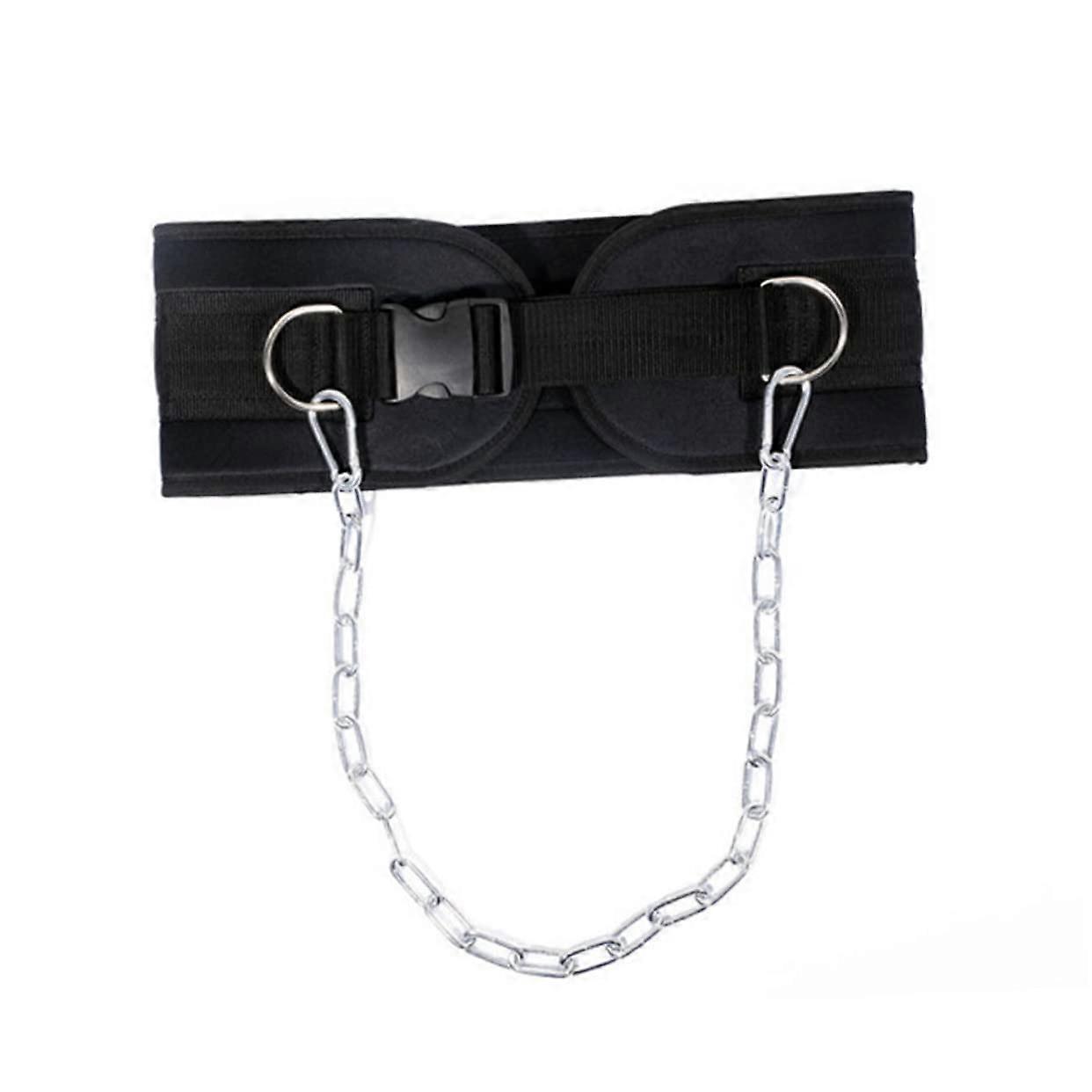 Gym Belt Powerlifting Diving Belt Lumbar Support Strap Pull Up Fitness Accessories Black Chain Belt 92×15.5CM