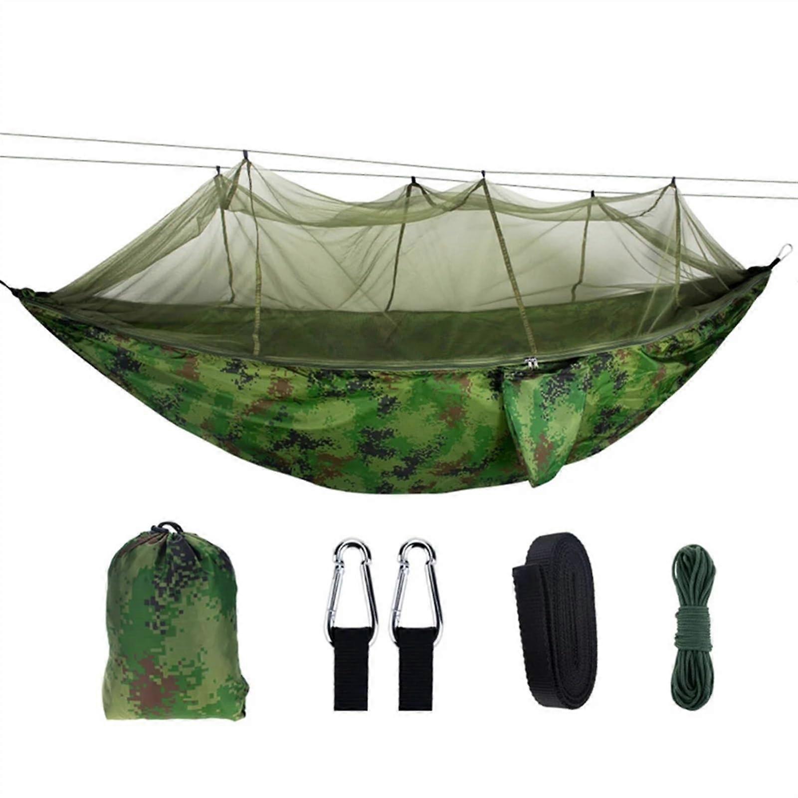 1/2 Person Camping Hammock Tent with Awning and Mosquito Net, Canopy 210T Nylon Hammock (2 Person Net01)