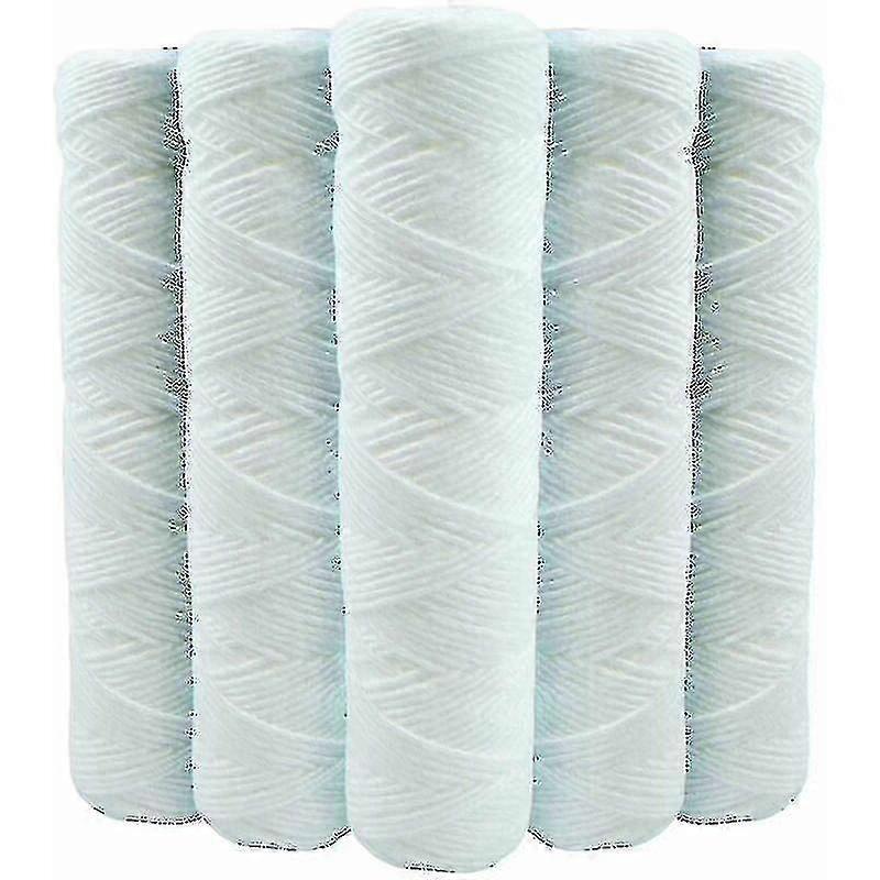 suitable for set of 5 coiled water filter cartridges anti-sediment 9 inches 3/4 - 5 microns compatible with 10 in