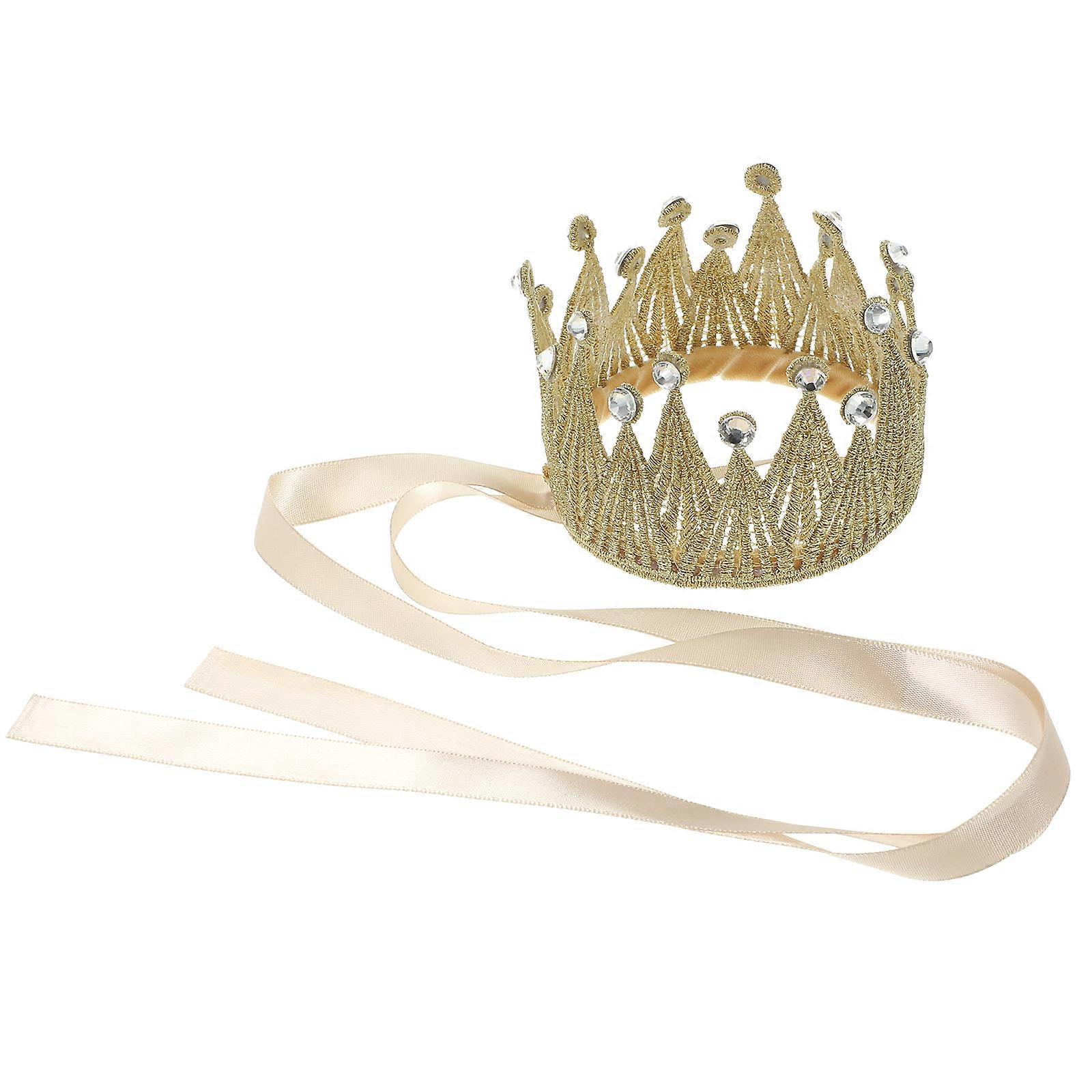 Sturdy Birthday Crown Headband for Princess Party Lightweight, Elegant Accessory with Ribbon Design