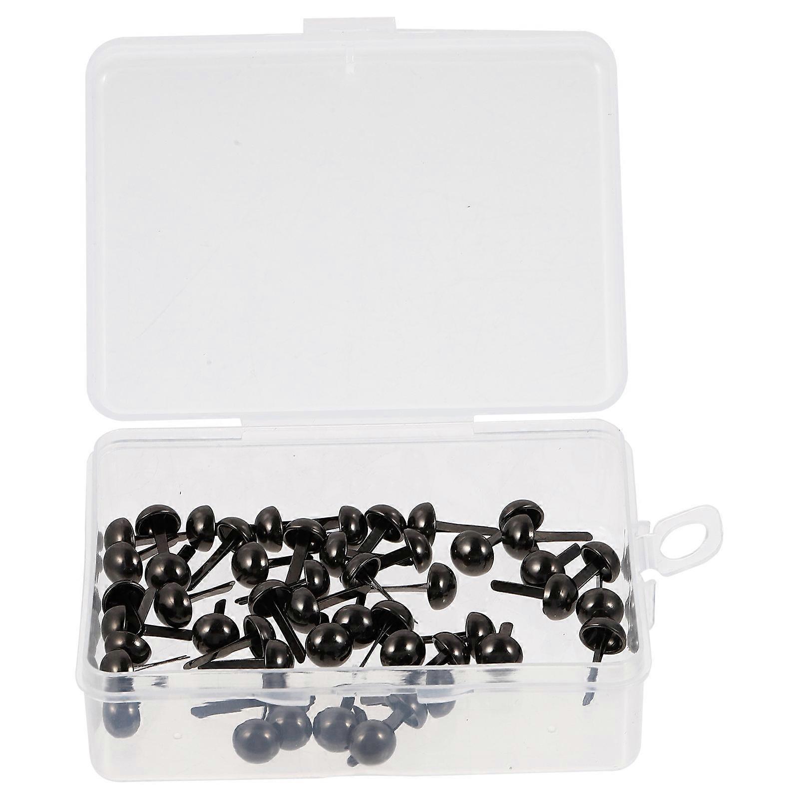 Metal Miniature Brads For Accessory Making Round Head 50Pcs