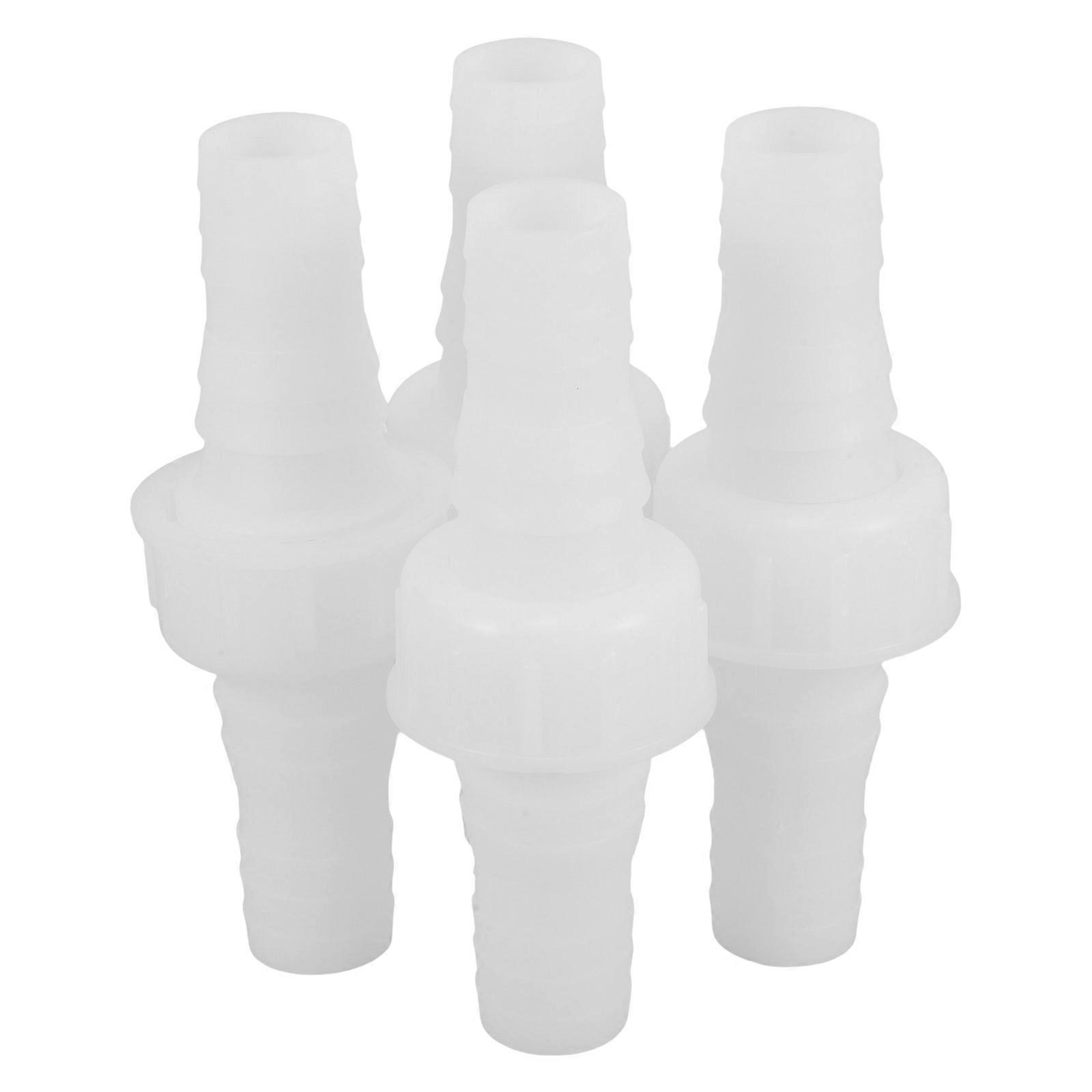 Round Shape Abs Hose Barb Fitting Coupler White Female Thread Pipe Adapter For Maintenance Workers 4Pcs