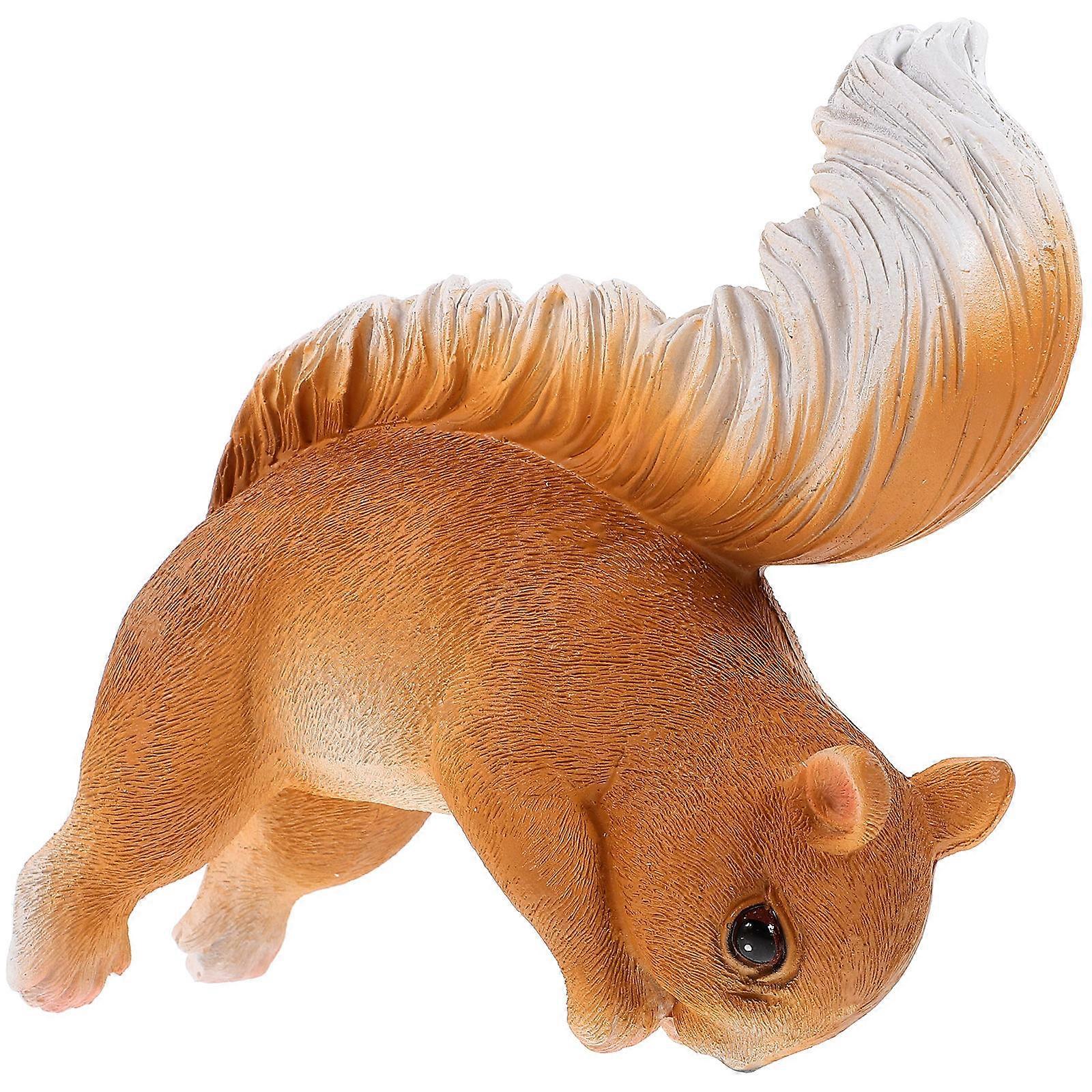 Resin Squirrel Figure Simulation Wildlife Model Educational Purpose Children Adults 1Set