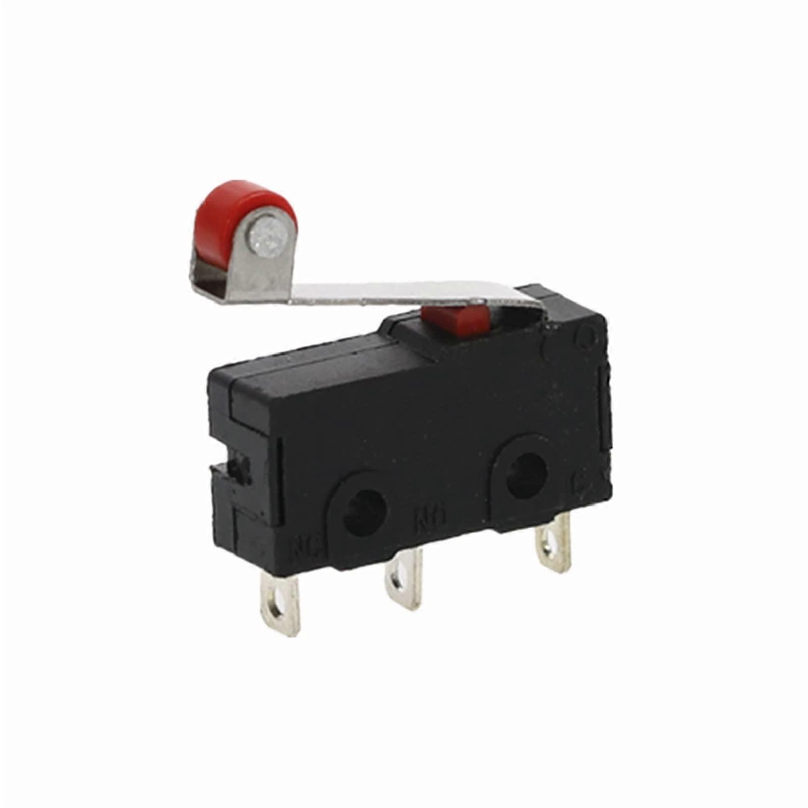 Mini micro limit switch, roller lever arm, SPDT, snapaction, quantity (One Size) One Size Onecolor