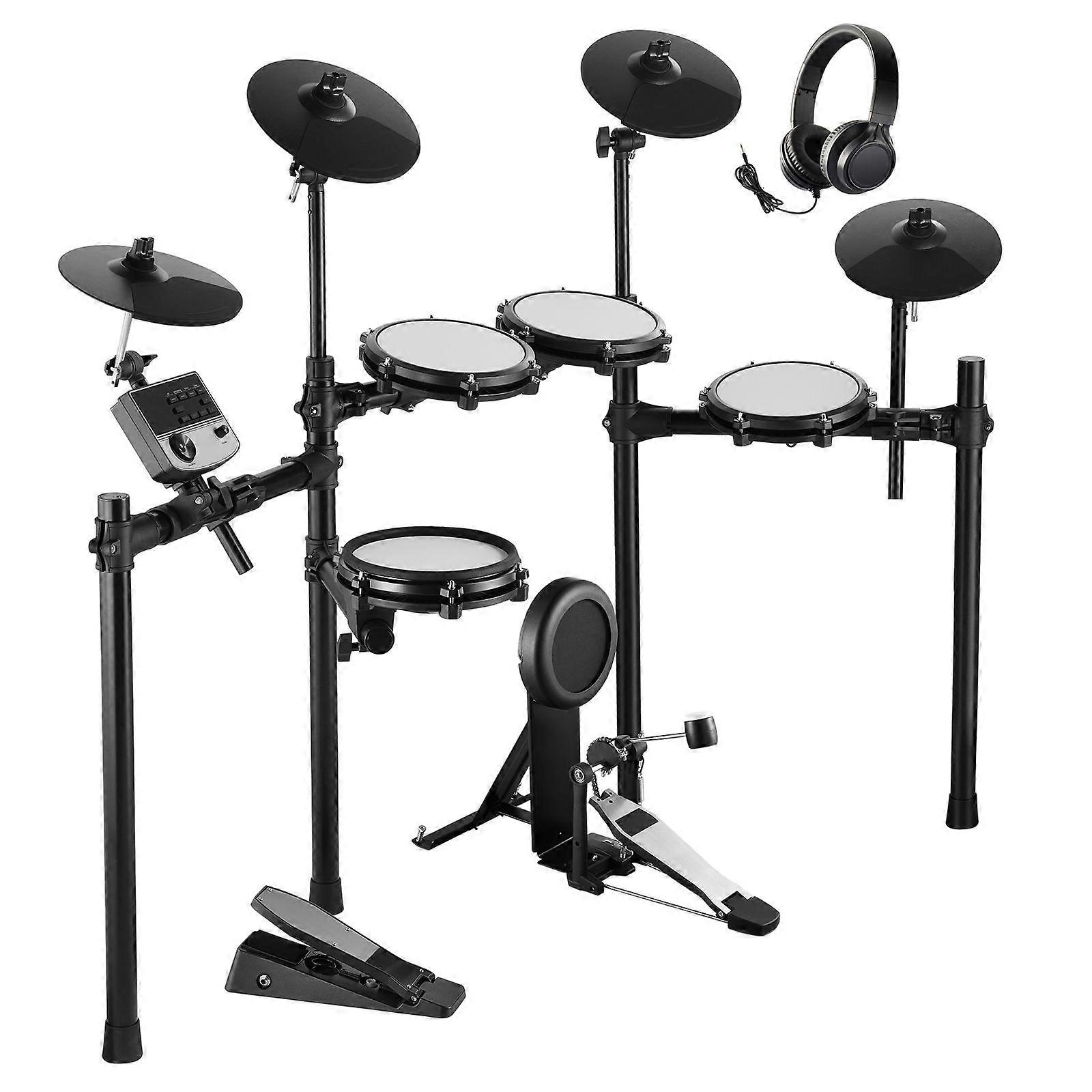 E-Drum-Set, 32 Drum-Kits und 480 Sounds Elektronisches Schlagzeug, USB-MIDI-Unterstützung 8 in leiser Mesh-Snare
