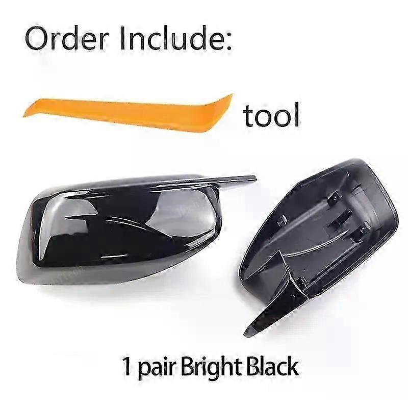 Carbon Fiber Style Black Rearview Side Mirror Cover Caps Suitable for a Certain Brand 5 Series 2004-2008 New M Design