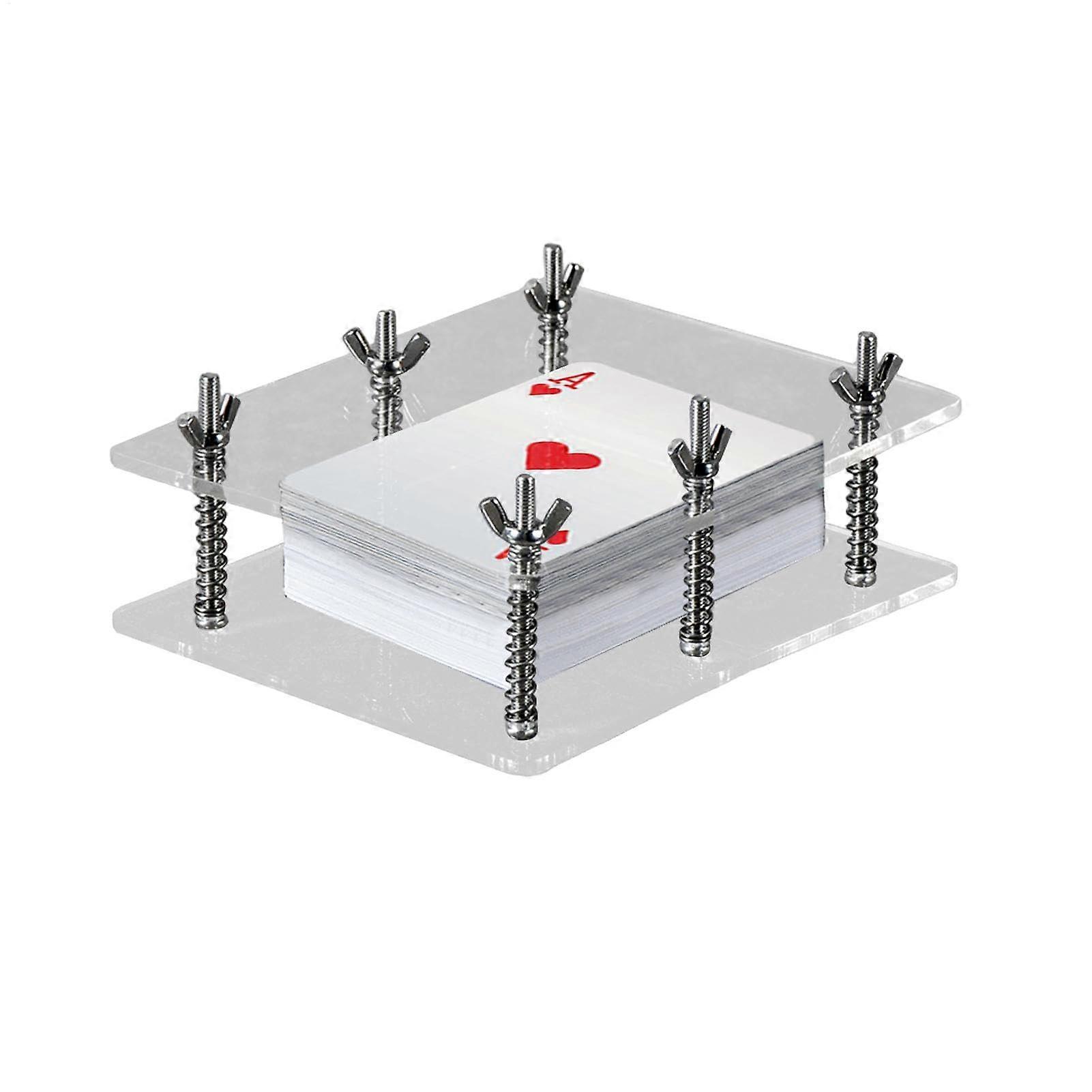 Card Unfolding Machine Card Press Transparent Acrylic Paper Curvature Corrector Card Correction Tool, Playing Card Protector, Car Card Holder