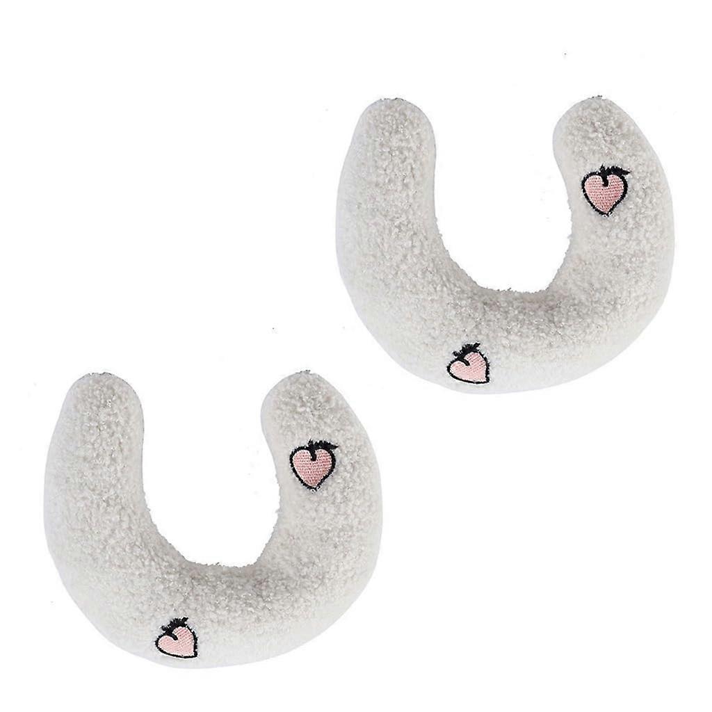 U-Shaped Pet Pillow, 2 Pack, Breathable Plush Cushion for Puppies, Fully Filled, Soft and Comfortable Bedding