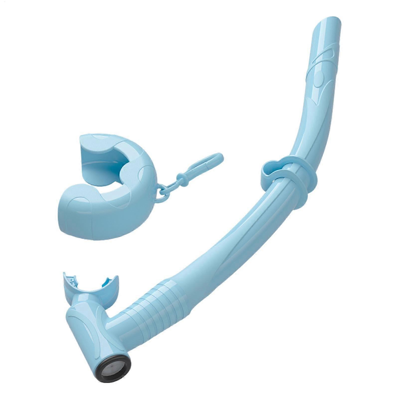 Children's Snorkel Tube with Folding Mouthpiece, Blue Scuba Gear for Beginners and Experts, Waterproof and Durable Design