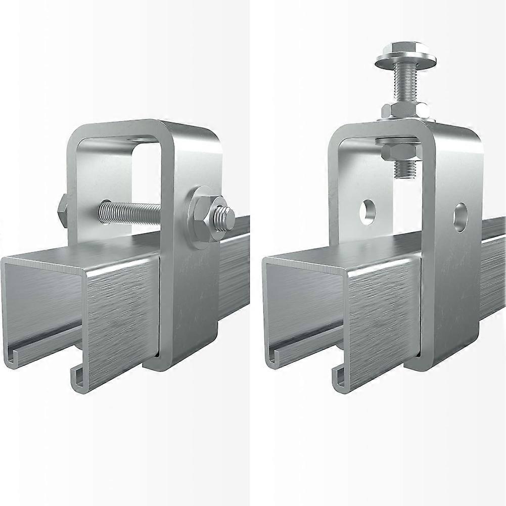 2pcs Channel Trolley Track Hanger Bracket Intermediate Support Hange Bracket for Channel Trolley Tra
